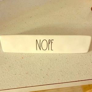 Rae Dunn desk plaque decor